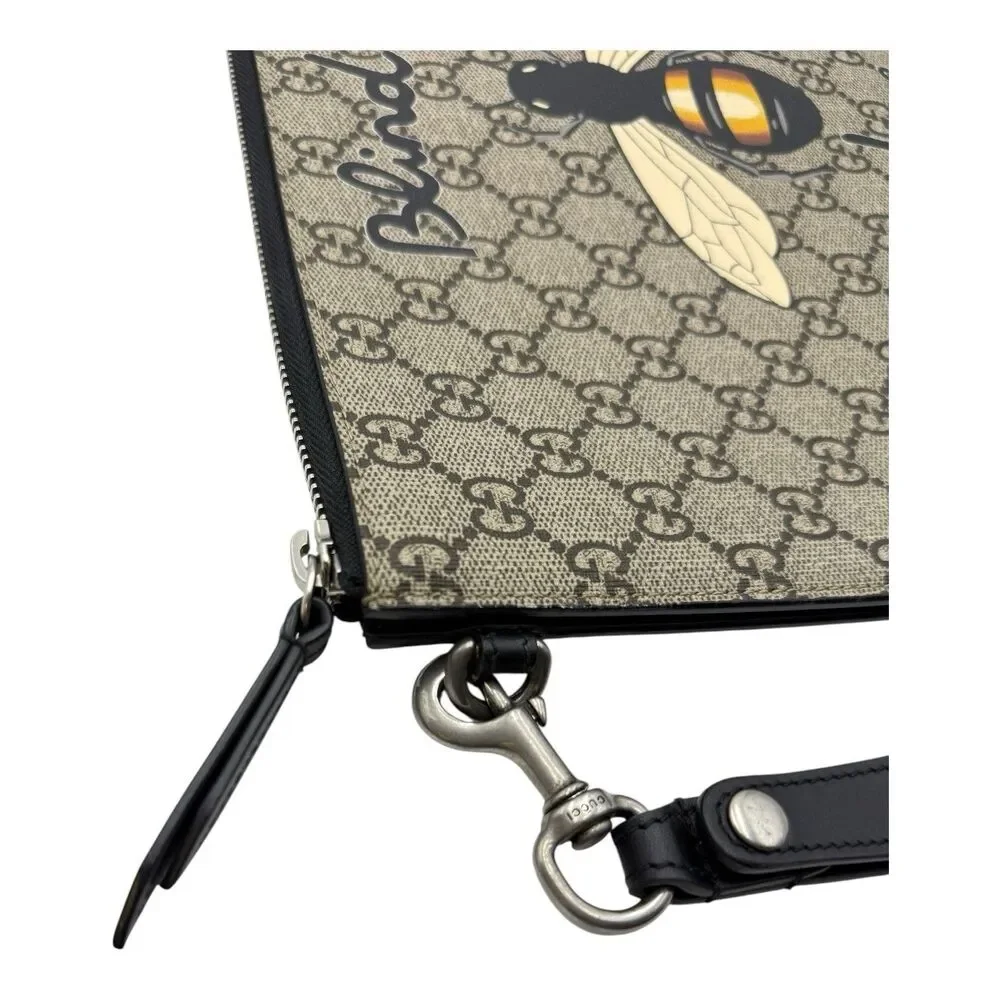 Gucci Medium Strap Clutch Bag with Bee PrintingW Authentic Certificate